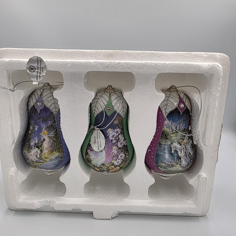 VTG 3 Bradford Edition 2000 Mimi Jobe's Fairyland Porcelain‎ Ornaments 89240